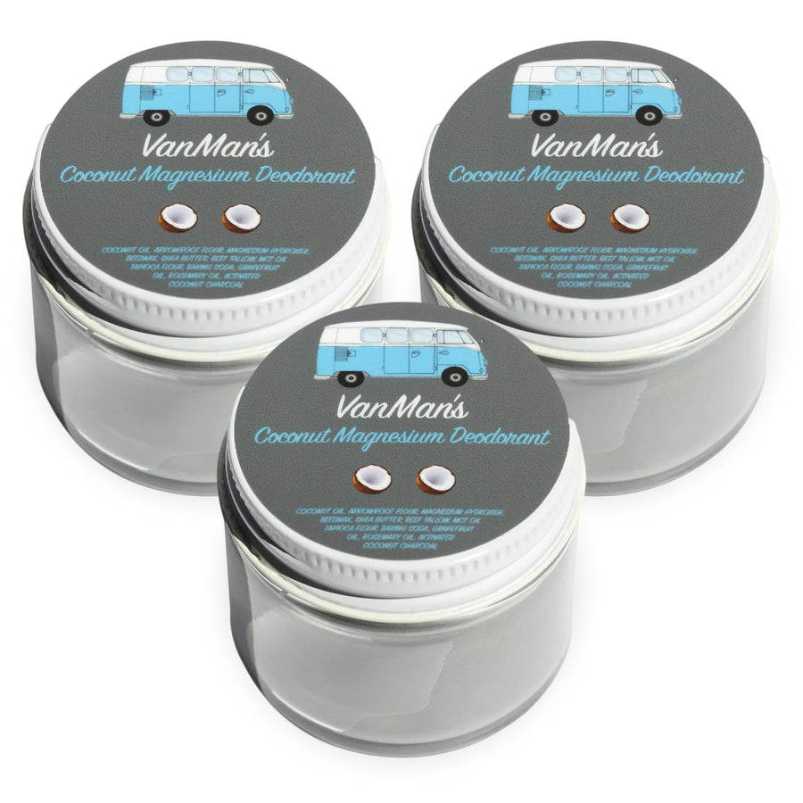 Coconut & Magnesium Deodorant — Handmade, 3 Pack