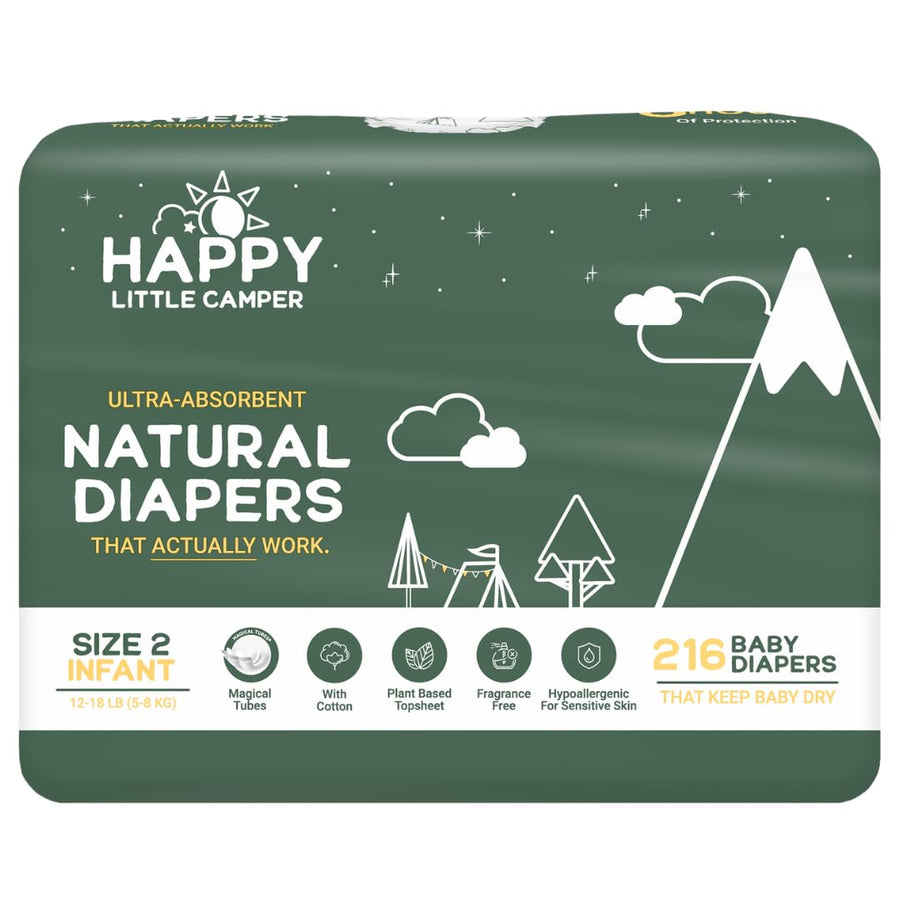 GentlePure Natural Baby Diapers — Size 2, 216ct